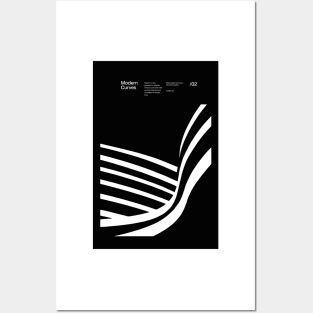 Modern Curves 02, Modern Architecture Design, minimalist Design, Modern Art, Typographic, Helvetica Posters and Art